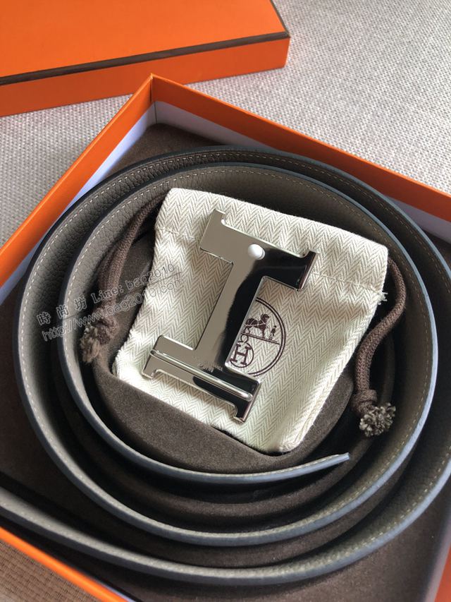 Hermes皮帶 官網同步 38MM 荔枝紋牛皮 愛馬仕男士腰帶  xfp2087